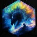 Equus Nebulae ~ 16" hexagonal canvas $600